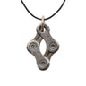 Diamond Recycled Bike Chain Pendant Necklace by Paguro Upcycle