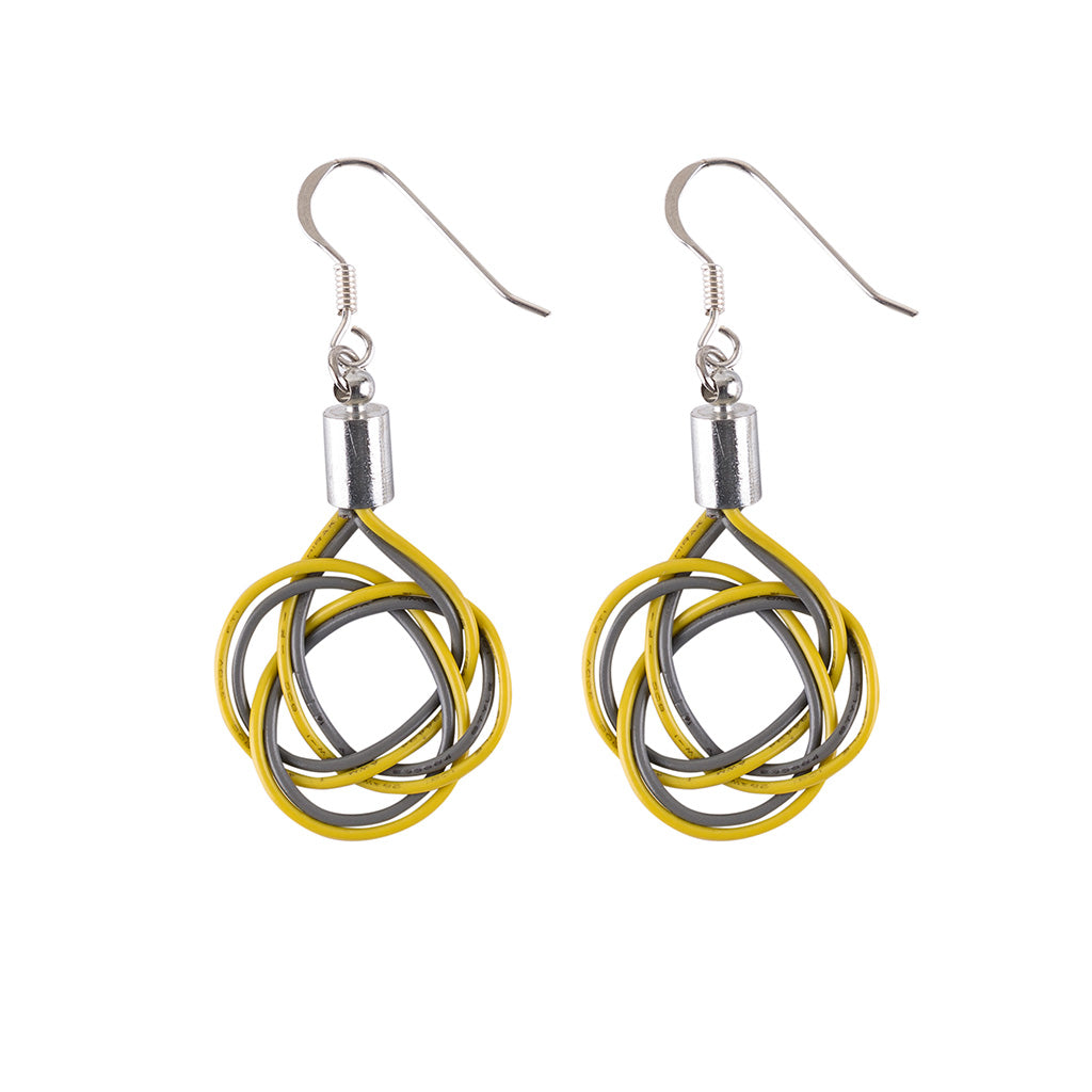 Celtic Hand Woven Electrical Wire Earrings (3 Colours Available) by Paguro Upcycle