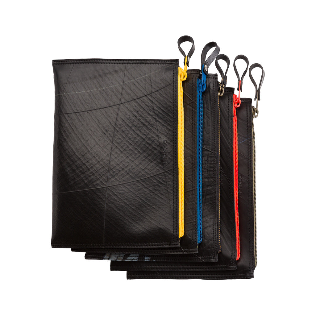 Lewis Essential Medium Flat Vegan Pouch by Paguro Upcycle